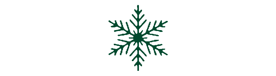 Green snowflake design on a black background.